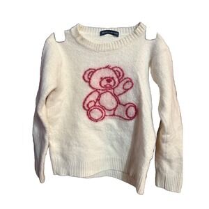 Brandy Melville Bear Sweater Wool Measures XS Or Large 14/16 In Kids.